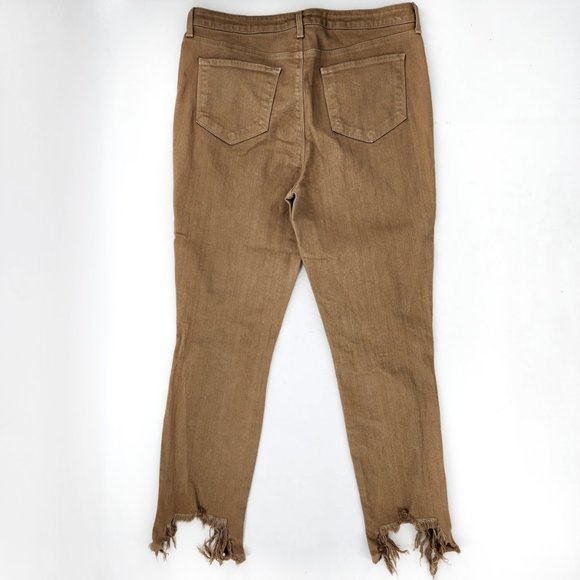 L'AGENCE High Line Skinny Distressed Sahara Jeans Women's High Rise - Picture 7 of 9